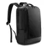 Mochila Masculina Executiva Premium Partes Couro Preta Luxo Cor Preto Desenho Do Tecido Liso