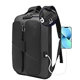 Mochila Masculina Feminina Executiva Cadeado Antifurto Impermeável Compatível Com Notebooks De Até 17 Polegadas Entrada Usb Para Carregamento E Tipo C Designer Minimalista 10 Bolsos Alça Reforçada