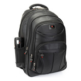 Mochila Masculina Notebook Couro Sintético Executiva Laptop Cor Preto