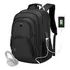 Mochila Masculina Notebook Reforçada Luxo Resistente A Água Cor Preto Desenho Do Tecido Liso
