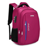 Mochila Masculina Notebook Reforçada Luxo Resistente A Água Cor Rosa