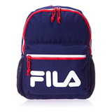 Mochila Masculino E Feminino F23l00166 Mini Colors Fila Cor Marinho vermelho branco Desenho Do Tecido Liso