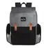 Mochila Maternidade Bolsa Mamãe Bebê Multifunção Grande Cor Cinza preto