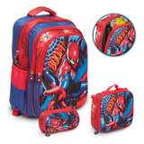 Mochila Menino Escolar Juvenil Homem Aranha Herói Marvel