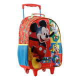 Mochila Mickey Mouse Bolsa Escolar Mala Rodinha Xeryus 11611