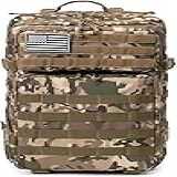 Mochila Militar Assalt Tática 45 Litros Tamanho Ideal Impermeável Reforçada Camping Camuflada 