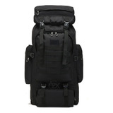 Mochila Montanhismo Viajem Cargueira Alpinismo Tática Militar Impermeável Reforçada Resistente Camping Trilha Aventura Viagem Bolsa De Pesca Gg Grande 80 Litros Bogesi Cor Preto