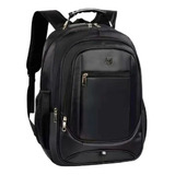 Mochila Notebook Executiva Resistente Moderna Grande Preta Cor Preto