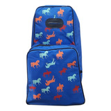 Mochila Para Bota Capacete E Chicóte azul Royal 