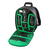 Mochila Para Fotografia Cameras Lentes E Acessórios Cor Verde
