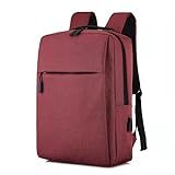 Mochila Para Notebook De15 6 Polegadas Executiva Slim Com Saída USB Vermelho 