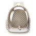 Mochila Pet Panorâmica Luxo Cachorro Gato Executiva Visor Cor Bege