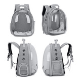 Mochila Pet Visão Panorâmica Astronauta Cachorro Gato Cão Cor Cinza