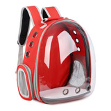Mochila Pet Visão Panorâmica Cachorro Gato Cão Até 6kg Top Cor Vermelho
