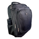 Mochila Reforçada Impermeável Faculdade Viagem Cor Preto Desenho Do Tecido Lisa