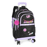Mochila Rodinha 18 Larissa Manoela Rock Preto Luxcel