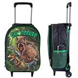 Mochila Rodinha Masculina Escolar Infantil Menino Reforçada Dinossauro