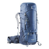 Mochila Semi Cargueira Deuter Aircontact 45 10 Trekking Cor Azul