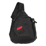 Mochila Sling Camouflage Black Com Bolso Lateral De Grande C