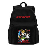 Mochila Star Fox Escolar Comp Tablet Notebook Garrafa Agua