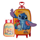 Mochila Stitch Rodinha Lancheira
