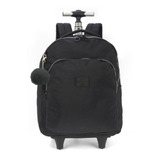 Mochila Tactel De Rodinha Up4you Preta Luxcel