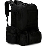 Mochila Tática Camping 55 Litros Impermeável E Resistent Cor Preto