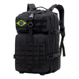 Mochila Tática Impermeável 50 Litros Cor Preto Black Panther