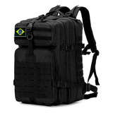 Mochila Tática Impermeável 50 Litros Cor Preto Black Patch