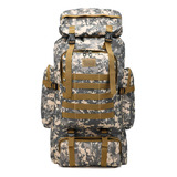 Mochila Tática Impermeavel Militar Para Trilha Camping 80 L Cor Cinza camuflado