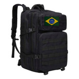 Mochila Tática Militar 50l 1000d Resistente A Água Trilha Cor Pretobr