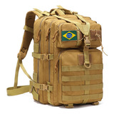 Mochila Tática Militar 50l Impermeável Com Patch Laçamento