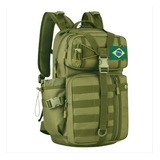 Mochila Tática Militar Assault 45 Litros Camping Trilha Top Cor Verde