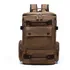 Mochila Tática Militar De Lona Reforçada Para Viagem Acampamento Camping Compartimento Para Notebook Cor Marrom Desenho Do Tecido Liso