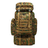 Mochila Tática Militar Impermeável 80 Litros Masculina Para Mochilão Pesca Cargueira Camping Trilha Trekking Acampamento Cor Jungle Tokshop