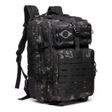 Mochila Tática Militar Unistar 50l Preta Impermeável Trilha Cor Camuflada Desenho Do Tecido Liso