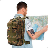 Mochila Tatica Reforçada Militar Camuflada 30lt Impermeavel Cor Verde 929 c Desenho Do Tecido Camuflagem