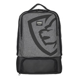 Mochila Térmica Square Fitness Marmita Notebook Cinza Multifuncional Estilosa Confortável
