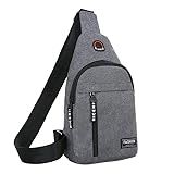 Mochila Tiracolo Masculina Para Viagem Ao Ar Livre Esportiva Mochila Tiracolo Cinza
