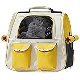 Mochila Transportadora Para Estimação Respirável Pet Cat Dog Bag Carrier Mochila Portátil Multibolso Resistente Pequeno Médio Cães Gatos Estimação Caminhada Pologmase