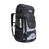 MOCHILA TRILHA 75L CAMPING ESPORTE ESCOTEIROS ACAMPAMENTO REFORÇADA Preto