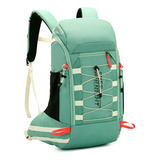 Mochila Trilha Camping Trekking 30l Forte Capa De Chuva Cor Azul turquesa Desenho Do Tecido Liso Com Costuras Reforçadas