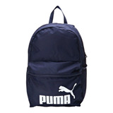 Mochila Unissex Phase Backpack Azul-marinho Puma Acambamento Dos Ferragens Níquel Desenho Do Tecido Liso