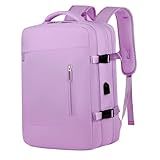 Mochila Viagem Avião Impermeável Compartimento Para Notebook Usb Bolso Para Objetos úmidos Low Cost - -ROXO- EXPANSIVEL 40 LITROS-