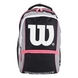 Mochila Wilson Casual Unissex Preto Cinza E Vermelho