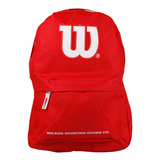 Mochila Wilson Esportiva Poliester Sporting Goods Vermelha