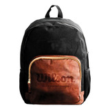 Mochila Wilson Urban Notebook Sport Reforçada Preta marrom