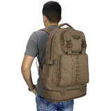 Mochilas Masculinas Notebook Escolar Camping 50 L Lona Reforçada Viagem Acampamento Trilha Pescaria Trabalho Expansível