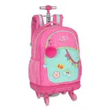 Mochilete Com Carrinho Rosa