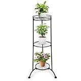 MOCORY Suporte Para Plantas Interno E Externo Suporte Para Plantas De Ferro De 35 De Altura Suporte Para Vasos De Metal Resistente De 3 Camadas Display Moderno Para Vasos De Flores Para Pátio Sal